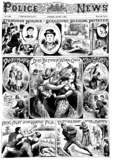 The crime pictured at the top of this Police Illustrated News cover 5 Aug 1893